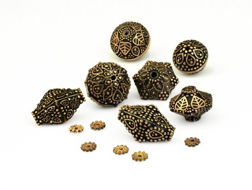 Copper Hollow Form Beads
