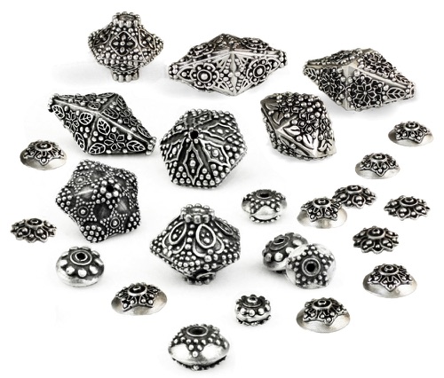 Silver Hollow Form Beads